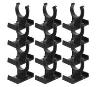 LABRIMP 12pcs Kitchen Leg Plinth Clip Cabinet Leveler Kick Clip Practical Easy-to-Adjust Black High Grade Plastic for Furniture Levelers