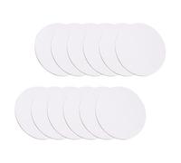 LABRIMP 12pcs Round Canvas Painting Board 4 Inch White Stretched Canvas Circle for Oil and Acrylic Painting with Cotton and Cardboard, Lightweight and Preprimed Surface, for Quick Sketch