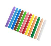 LABRIMP 12pcs Water Soluble Dust Chalks Comfortable Grip Multifunctional Painting Chalk Set for Blackboard Sidewalks Indoor and Outdoor Use Safe Washable Drawing Tools for Teachers