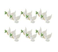 LABRIMP 12pcs Zinc Alloy Dove Brooch Lapel Pins with Olive Branch, Sturdy and Versatile Accessory for Business Meetings and Funeral, Elegant and Delicate Fabulous Look for Men and Family