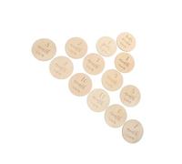 LABRIMP 13Pcs Growth Milestone Cards Wooden Monthly Signs Newborn Photo Props Natural Wood Grain Design for Progress Recording and Keepsake Sharing