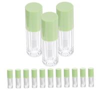 LABRIMP 14 pcs Clear Refillable Lip Gloss Tubes with Large Wand Transparent Plastic Containers for DIY Lip Balm Caps Portable Cosmetic Storage for Travel and Daily Use