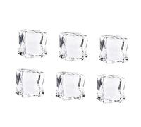 LABRIMP 150pcs Artificial Acrylic Ice Cubes Fake Crystal Square Shape Glass Luster Photography Props Kitchen Decoration