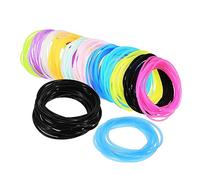 LABRIMP 150Pcs Glow the Dark Silicone Jelly Bracelets Hair Ties Night Luminous Wristbands for Parties Makeup and Fashion Accessories
