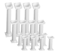 LABRIMP 16pcs White Plastic Cake Pillars for Wedding and Anniversary Cake Support Wear Resistant and Versatile