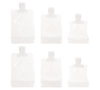 LABRIMP 18pcs Stand-up Leak-Proof Travel Pouch Set for Liquids 30ml 50ml 100ml Pet Pa Pe Material Empty Shampoo Containers Space-Saving Cosmetic Bags for Airport Security