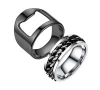 LABRIMP 1Pair Rotatable Ring Bottle Stylish Finger for Beer for Home Bar and Wedding Favors Father Day