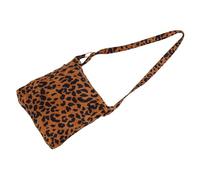 LABRIMP 1pc Adjustable Buckle Leopard Print Corduroy One-shoulder Bag Stylish Tote Pouch for Women Daily Shopping Leisure Outings Party Use