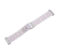 LABRIMP 1pc Durable Resin Watchband for Comfortable Creative Watch Strap Sturdy Replacement Wristband for Daily Use Elegant Design for All Occasions Pearl White Finish