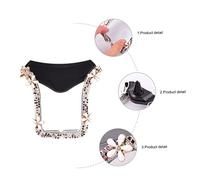 LABRIMP 1Pc Mobile Phone Navigation Support U Type Gravity Multi Function Holder for Car Air Conditioning Port Durable Rhinestone Design Pink White