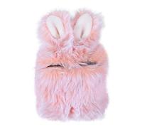 LABRIMP 1Pc Plush Cartoon Earphone Case with Rabbit Ears for Durable and Impact Resistant Protective Cover Cute Fluffy Design for Stylish Earphone Decoration