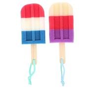 LABRIMP 2 Pcs Exfoliating Bath Sponges for Adults, High-Density Sponge Material Cute Appearance and Practical Design, for Skin Exfoliating and Body Scrub in Daily Shower