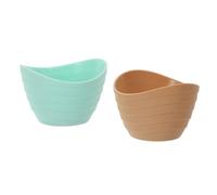 LABRIMP 2 Pcs Silicone Baking Measuring Cups and Spoons Set with Easy to Use Integrated Forming Design, Practical Baking Tool for Accurate Measurement in Kitchen and Dining Random Color