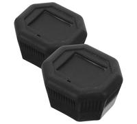 LABRIMP 2 Pcs Tennis Racket Butt Cap Handle Grip Cover Non-Slip Rubber Tennis Racket Handle Sleeve Accessories for