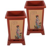 LABRIMP 2 Sets Resin Orchid Flowerpot Set for Flowers and Plants