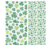 LABRIMP 20 Pcs St Patricks Day Napkins with Lucky Shamrocks Design Soft Tear-Resistant Paper Napkins for Kitchen and Formal Events Elegant Green Irish Party Table