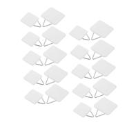 LABRIMP 20pcs Adhesive Picture Hooks Plastic Sticky Wall Hangers No-Drill Installation Strong Adhesion Plate Hangers for Kitchen Bathroom Home Decor Aging-Resistant Design