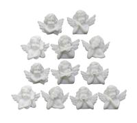 LABRIMP 20pcs Angel Wing Resin Charms White for Handmade Crafts | Elegant Vintage Baroque Style, DIY Accessory Parts, Charming Angel Shape, Craft Use