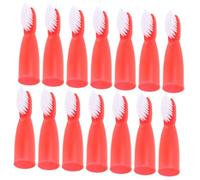 LABRIMP 20pcs Finger Sleeve Toothbrush for Prisons Durable Safety Focused Oral Cleaning Tools for Secure Facilities High Security Detention Centers Red Color