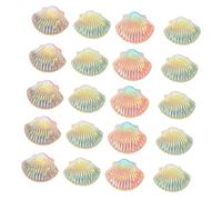 LABRIMP 20Pcs Gradient Color Ocean Phone Decor DIY Shell Craft Accessories Unique Mobile Phone Case Charms for Creative Decoration Durable and Attractive Design