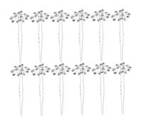 LABRIMP 20pcs Wedding Hairpin Chinese Ancient-style Headwear Chinese Headdress Bride Clip Breath Hair Pin Pin Metal White