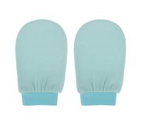 LABRIMP 2pcs Bath Scrub Gloves Exfoliating Washcloth Mittens with Rich Lather and Dirt Cleaning Features, Synthetic Material Body Scrubber Gloves for Traveling and Camping