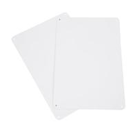 LABRIMP 2pcs Blank Metal Signs for Sublimation and DIY Crafting, Silver Iron Sheet Metal Plates with Pre-drilled Holes, Easy Installation for Shop Signs and Outdoor Use