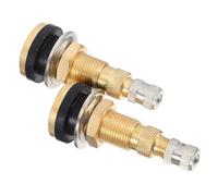 LABRIMP 2pcs Brass Tubeless Tire Valve Stems for Construction Vehicles and Rollers with Quick Inflation and Precision Sealing Technology, Suitable for Emergency Construction and Quick Tire