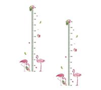 LABRIMP 2pcs Cartoon Height Measurement Sticker Growth Chart Wall Decal for Made of Sturdy PVC with Removable and Reusable Feature Suitable for Kindergartens and Spaces