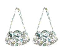 LABRIMP 2pcs Egg Collecting Basket: Canvas Chicken Egg Gathering Basket with 7 Pouches for Chicken Duck Goose and Quail - Machine Washable for Farm & Home Use