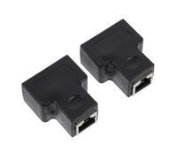 LABRIMP 2pcs Ethernet Extender Splitter Adapter Network Connector Durable to Port Socket for Cable Practical Pcb Design for Easy Connectivity