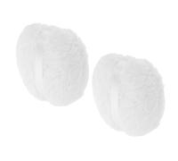 LABRIMP 2pcs Extra Large 6-inch White Body Powder Puff Set, Oversized Soft Plush Dusting Applicator for Loose Powder, Reusable Gentle Skin Puff Suitable for Bath and Travel