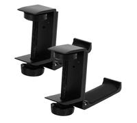 LABRIMP 2pcs Foldable Headphone Holder Clamp for Desk Adjustable Over-ear Headset Stand Rack with Detachable Hook Headphone Hanger for Cable Management and Space-saving Organization Black