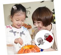 LABRIMP 2pcs Halloween Skull Rose Hairpins Material Comfortable Party Headwear Prop for Day Dead Costume Accessories