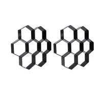 LABRIMP 2pcs Hexagonal Plastic Path Paving Moulds DIY Cement Stepping Stone Molds for Garden Patio Walkway Lawn Concrete Paver Molding Tool
