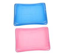 LABRIMP 2pcs Inflatable Pool Beverage Ice Tray Serving Cooler Portable Floating Drink Holder for Pool Parties Colors for Keeping Drinks Cold