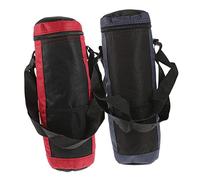 LABRIMP 2pcs Insulated Bottle Bags with Zipper Travel Thermal Milk Bottle Cooler for Parenting Oxford Cooler Pouch for Hot and Cold Drinks in Red and Blue