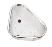 LABRIMP 2pcs Large Triangle Sink Drainer Basket Set, Stainless Steel Mesh Cooking Area Corner Basket with Food Strainer Function, Multi-Purpose Dish Rack Suitable for Sink Storage and