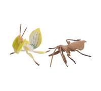 LABRIMP 2PCS Lifelike Praying Mantis Figurines Realistic Insect Models Educational Sculpture for Garden Decoration Family Learning Science