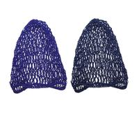 LABRIMP 2pcs Long Hair Net Caps for Women Elastic Crochet Hair Nets with Mesh Design for Sleeping and Home Use Includes Royal Blue Navy