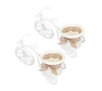 LABRIMP 2pcs Mini Bicycle Woven Flower Basket Simple Storage Basket for Home Decorative Desktop Sundries Container