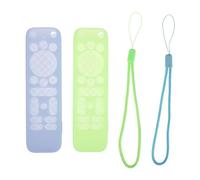LABRIMP 2pcs Night Glow Silicone Remote Protector Case Shock-Proof & Washable Controller Cover with Lanyard TV Accessories Compatible with Onn 4K Pro