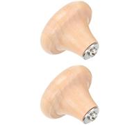LABRIMP 2pcs Replaceable Pot Lid Knobs Wood Handles with Widened Base for Milk Pot Easy to Grasp and Detach Classic Shape in Kitchen