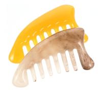 LABRIMP 2pcs Resin Scalp Massaging Combs with Moon and Eight-Tooth Design for Neck and Back, Stress Relief and Nervous System Tension Massage Tool, Traditional Guasha Scraping Board