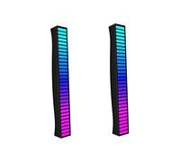 LABRIMP 2pcs Rhythm Lamp Rgb Usb Car Night Light Motion Sensor Sound Activated Atmosphere Ornament