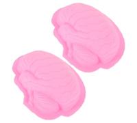 LABRIMP 2pcs Silicone Halloween Cake Mold, High Temperature Resistant and Deformation Proof, Creative Pink Dessert Mold for Friends
