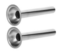 LABRIMP 2pcs Stainless Steel Sausage Stuffing Tubes for Meat Grinder Fit Meat Filler Stuffer Funnels Easy Clean Sausage Filling Tool for Commercial and Home Use
