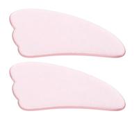 LABRIMP 2pcs Synthetic Crystal Facial Massage Scraper for Eye Corners and Face, Ergonomic Triangular Design Trigger Point Massage Tool for Relaxation During Office Breaks or Commutes