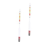 LABRIMP 2pcs Triple-Scale Hydrometer for Home Brew Alcohol Wine and Beer Measurement with Color Scale for Accurate Brix and Testing