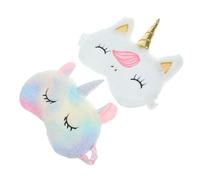 LABRIMP 2Pcs Unicorn Plush Eye Masks for Women Cute and Stylish Light Blocking Sleeping Mask Soft Eye Covers for Restful Sleep for Friends and Family
